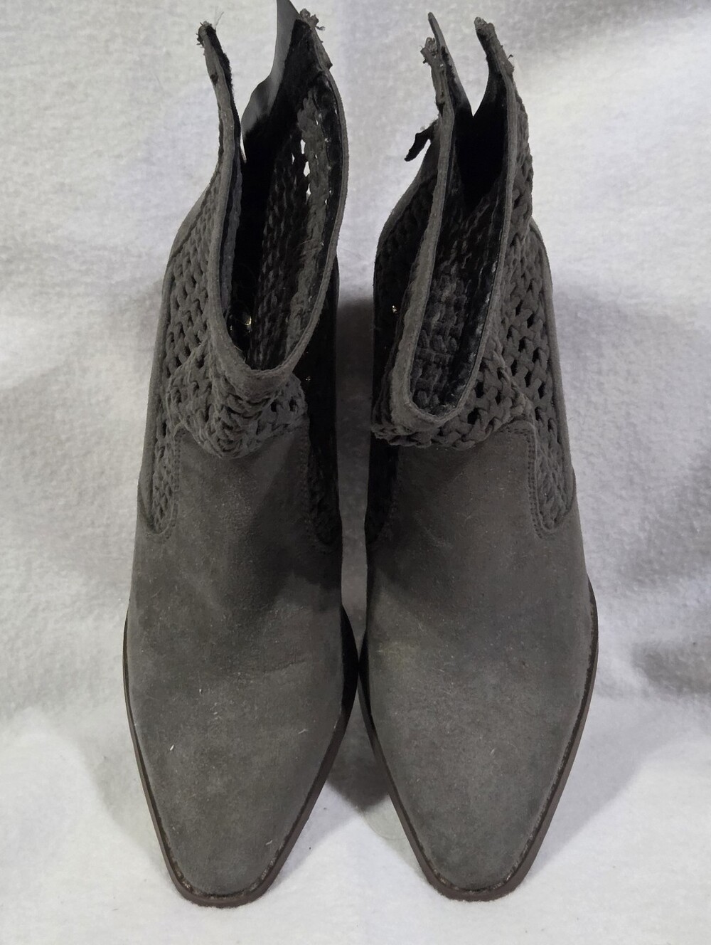 Just Fab Grey Suede Ankle Boot Size 8